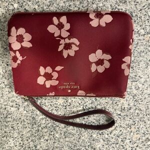 Kate Spade Red Floral Wristlet
